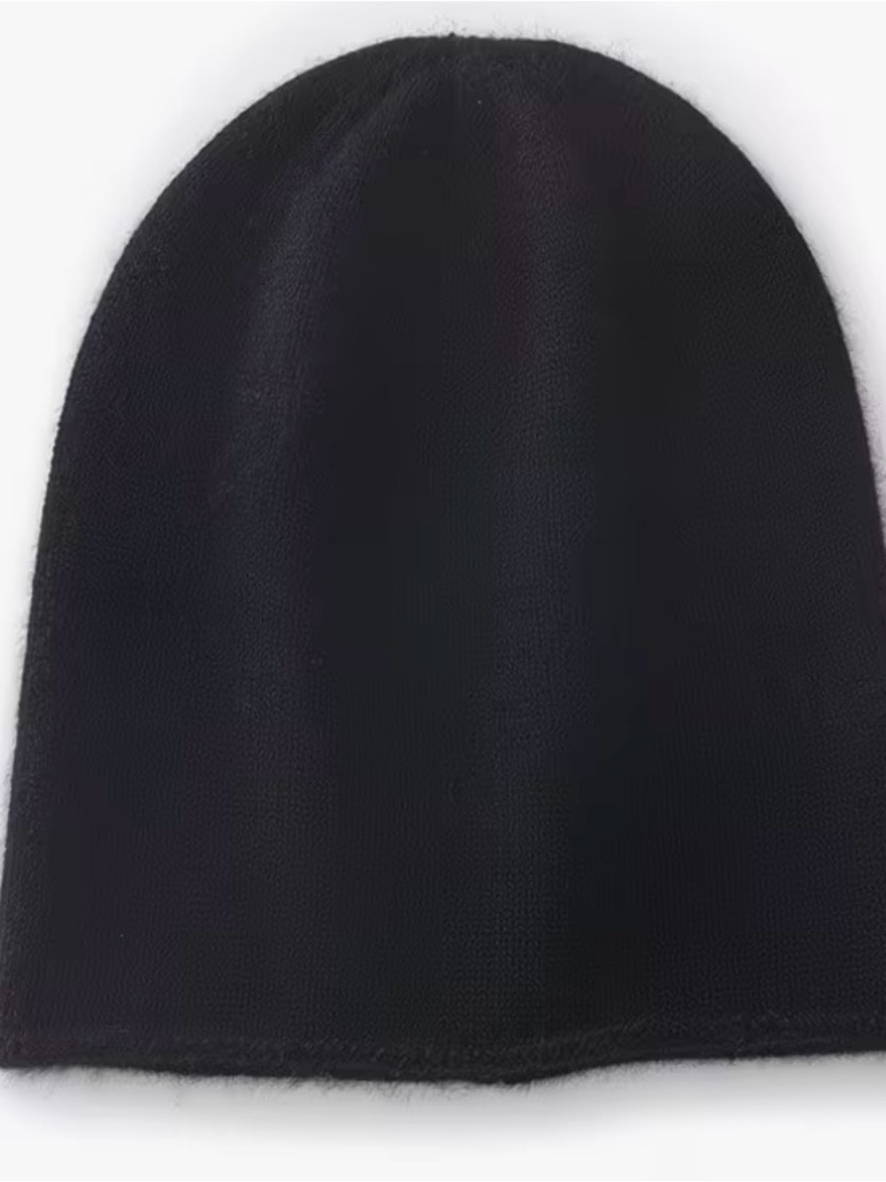 Classic Cashmere Black Knit Beanie